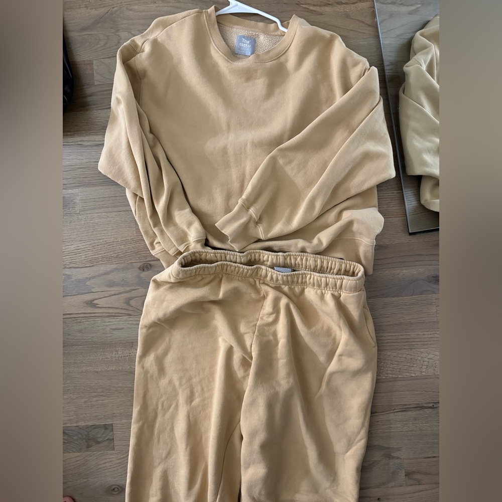 Aritzia Cozy TNA Beige Sweatset